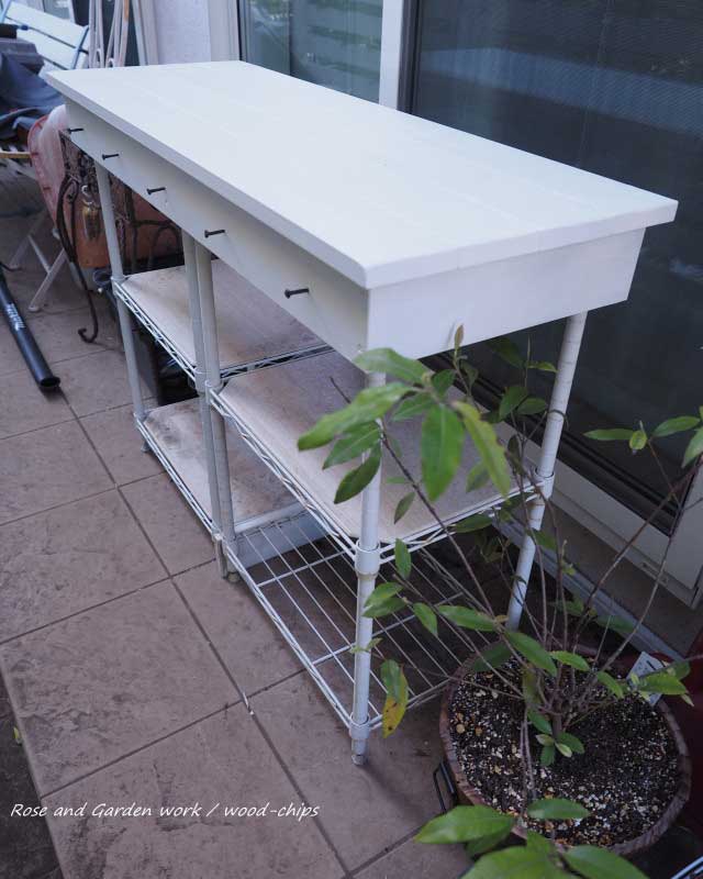 多肉植物の作業台